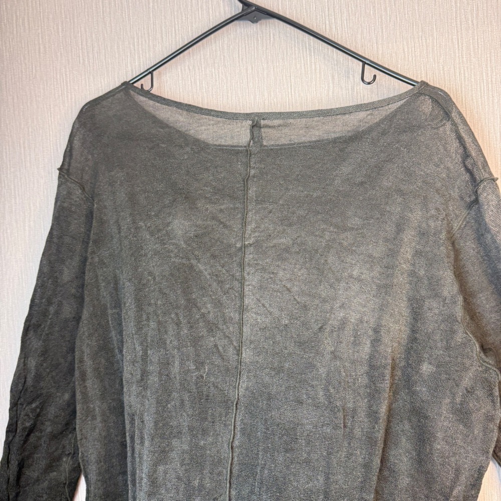 Porto Women's Linen blend Top blouse black size 1 (Small ) - Picture 8 of 8